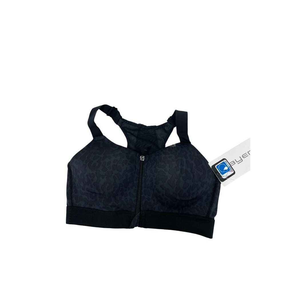 Layer 8 Black Cheetah Maximum Support Sports Bra